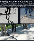 Pro Grade Self Adhesive Asphalt Crack Sealer Tape Waterproof Flexible laying on driveway, showcasing repair process and adhesion quality.
