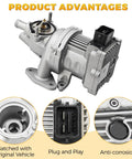 Road Ready Performance Water Coolant Pump And Thermostat Kit for Hyundai Sonata Hybrid, detailed side view showing valve and fittings.