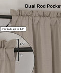 Stone Curtains Two Panel Set For Living Room, Semi Sheer Light Filtering Drapes, 40 Inch Wide By 78 Inch Long Per Panel, Dual Rod Pocket detail
