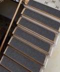 Non Slip Stair Treads Carpet 8x30 Inches Pack Of 15 Peel And Stick Self Adhesive Step Mats For Wooden Stairs Indoor Safety