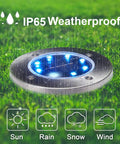 Solar Ground Lights 8 Pack Multicolor LED Pathway Lights For Outdoor Garden And Lawn, Color Changing Landscape Stakes