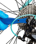 Drivetrain Clean Brush With Contoured Tip Designed To Wipe Grit From Tight Crannies And Reach Every Corner Of Your Bike Chain And Cassette Dual Sided Cleaning Tool In Blue GSC 3 For Quick Pro Level Bike Maintenance, cleaning rear cassette