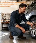 Pro TPMS Reset Tool For Fast Tire Pressure Sensor Activation And One Button Relearn designed for easy use on car tires.