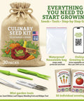 Heirloom Vegetable And Herb Seed Pack With 30 Non GMO Seeds For Planting Seed Kit With Tools Made In USA Kitchen To Garden Essentials