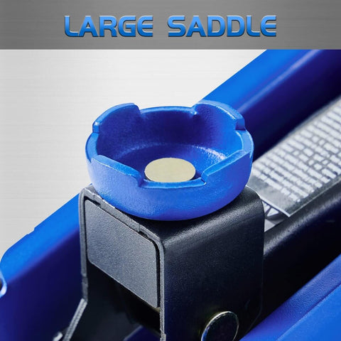 Close-up of 2 Ton Hydraulic Floor Jack For Cars, Portable Car Lift With 4.9 To 11.8 Inch Lift Range, large saddle detail