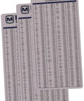 Straight Up Handy Plastic Pocket Reference Charts Three Pack Machinist Go To Guide with drill sizes and decimal equivalents.