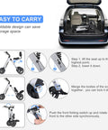 Three Wheel Foldable Electric Trike With Backrest For Adults, Lightweight 36V 7.8Ah Removable Battery, Reverse Function, Key Switch, Ideal For Commute And Travel folded in car trunk