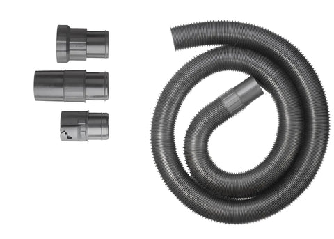 7 Foot Hose With Adapters For 2.5 Inch Wet Dry Vacuum Hose Systems Includes Friction Fit Secure Fit And Screw On Adapters