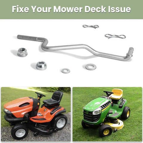 Front Draft Rod And Mower Deck Lift Linkage Arm Kit For 100 Series Tractors Pro Grade Replacement Mounting Hardware M112982 H135891 24M7044 M144705 Included Compatible With 102 105 107H 107S 115 125 155C 190C 92H Models, steel rod and clips