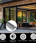 Stainless Steel Sliding Glass Door Track With Screw-Down Lower Inverted V Bottom For Sliding Screen Doors Satin Anodized Finish 72 Inch Length Heavy Duty Strength Built To Last in outdoor installation setting