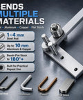 Built Like A Tank Manual Rebar Bender And Mini Pipe Tool Heavy Carbon Steel, bends 1-4mm steel, 10mm copper and aluminum.