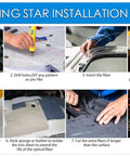 Step-by-step car ceiling installation guide for Starlight Headliner Kit For Cars With 300 Fiber Optic Strands, Compact 9.8 Ft Length, 0.03 In Fibers, Twinkle Lights, Sound Activated, App And RF Remote Control, Waterproof PMMA Star Roof Lights For Your Ride.