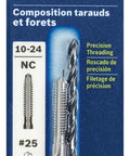 Dead Nuts 10-24 Thread Tap And Number 25 Drill Bit Combo Set For Right Hand Internal Threading Smooth Plug Tap Kit with precision tools.
