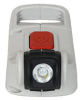 20V Max Cordless LED Work Light Featuring A Smooth Pivoting Neck And Rubberized Grip Handle Made For Serious Garage Builds And Construction Sites Providing Badass Brightness And Zero Fatigue Operation Bare Tool top view showing power button and LED light.
