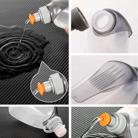 8.8oz Running Water Bottle With Removable Clip For Vests And Belts detail shots, nozzle and cap design close-up