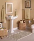 Bathroom with Mason Chrome Tissue Paper Holder Roller Only With Pro Fit Installation System Easy Wall Mount 5.62 Inch Long Dispenser.