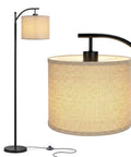 Arc Shaped LED Floor Lamp With Hanging Shade For Living Rooms And Offices Sleek Modern Lighting With Sturdy Marble Base close-up