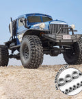 1/10 Atlas RC Crawler 4WD With LED Lighting And Realistic Detail on sandy terrain with full ball bearings set, Blue