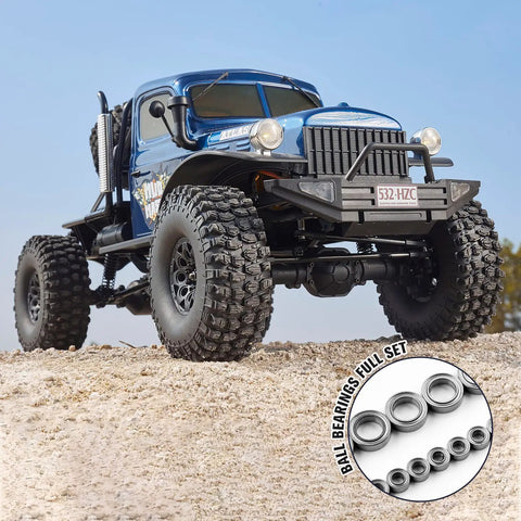 1/10 Atlas RC Crawler 4WD With LED Lighting And Realistic Detail on sandy terrain with full ball bearings set, Blue