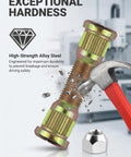 Upgrade Your Ride With 5 Pack 1/2 Inch 20 Taper Wheel Studs And Lug Nuts Kit High Strength Tire Bolts To Replace Old Worn Out Parts For Most Cars In Sweet Gold Finish, alloy steel studs