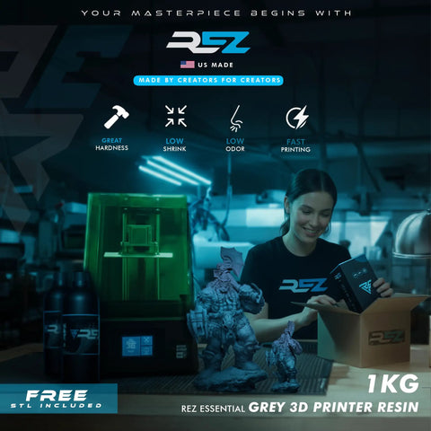 Heavy Hitting Gray UV Photopolymer Resin For SLA DLP LCD 3D Printers Knockout Detail Speed Cure And Rugged Impact Resistance Provides Clean Low Odor Operation Ideal For Machining Tough Functional Proofs Or Intricate Hobby Builds