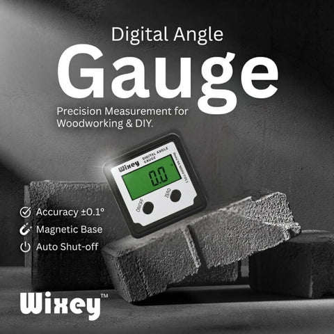 Digital Angle Gauge And Finder For Table Saw And Miter Saw With Magnetic Backlight Ultra Precise 0.1 Degree Resolution Display