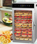 Heavy Duty 18 Tray Food Dehydrator Built Tough With Precise Temp And Timer Controls Electric Food Dryer for drying fruits and vegetables.