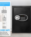 Front view of Big Ol 2.5 Cu Ft Fireproof Waterproof Safe Box For Documents And Valuables With Digital Keypad and Combination Lock
