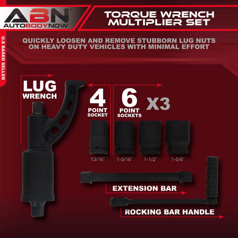 Roadside Ready 1 Inch Drive Torque Multiplier Wrench For Quick Removal Of Rusted Lug Nuts, A True Torque Amplifier, components shown