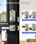 Smart Fingerprint Door Lock With App Control, No-Fuss 8 In 1 Keyless Entry Deadbolt, Auto Lock, Electronic Keypad on door.