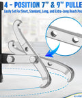 Close-up of 3-Jaw Gear Puller Heavy-Duty Bearing Removal Tool showing CR-V steel reversible jaws in position.