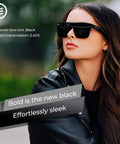 Woman wearing XL Polarized Work Sunglasses For Men And Women With Side Shield Design, UV Protection For Outdoors