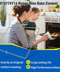 Range Oven Bake Element Replacement 240V 3600W For Whirlpool KitchenAid Maytag Ovens Easy Install in use while baking.