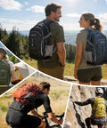 People using 20L Lightweight Hiking Backpack Waterproof Daypack For Camping Ergonomic Breathable Back Panel With Balanced Load All Day Comfort Trail Ready Outdoor Gear For Adventure