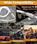 Air Free Universal Brake Bleeder Hose Kit With No Air Backflow One Way Valve For Quick Bleed Of Car And Motorcycle Clutch Systems 6mm Line Fits DOT3 DOT4 DOT5 1 Hydraulic Fluids Everyday Use shown in packaging with compatibility visuals for cars, motorcycles, ATVs