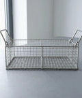 Stainless Steel Ultrasonic Cleaner Basket Replacement Wire Mesh Filter Insert For Metal Parts Washing And Tool Holders 8x4x3 Inches Heavy Duty Design Boosts Fluid Circulation And Keeps Your Parts Secure During Cleaning, front view
