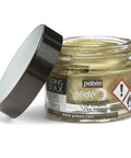 Pebeo gilding wax Empire Gold, front view, 5.6 oz jar, metallic gold wax for furniture and crafts