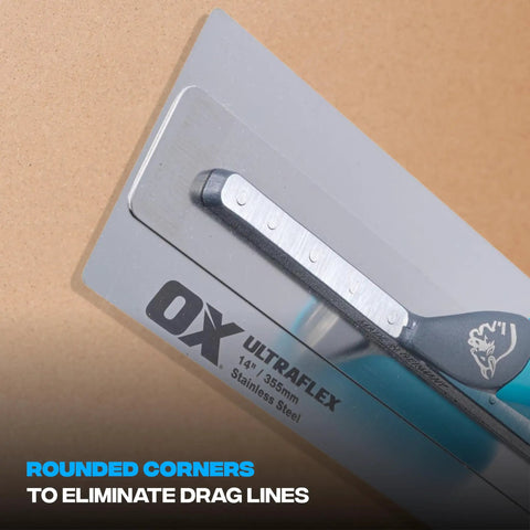 UltraFlex Pro Finishing Trowel 14 Inch 355 X 110 Mm For Smooth Plaster And Concrete Surfaces Heavy Duty Construction Grade Tool