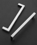 30 Pack Slim 5 Inch Center To Center Square Bar Cabinet Handles Brushed Nickel Kitchen Drawer Pulls For Modern Cabinets Top View
