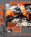 Digital Torque Wrench Three Eighths Inch Drive With Range From Four Point Nine To Ninety Nine Point Six Foot Pounds And Six Point Six To One Hundred Thirty Five Newton Meters Two Percent Accuracy Built For Pros And DIYers being used in tight spaces