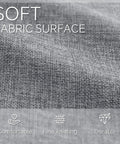 Close-up of linen textured fabric from Six Pack 11 Inch Fabric Cube Storage Bins With Handles For Shelves And Desks, showing detail.