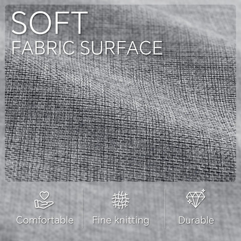 Close-up of linen textured fabric from Six Pack 11 Inch Fabric Cube Storage Bins With Handles For Shelves And Desks, showing detail.
