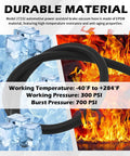 2 Pack 11/32 Inch By 36 Inch Car Brake Booster Vacuum Hose Kit With Clamps shown with ice and fire, durable EPDM material