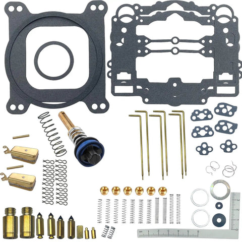 All In One Square Bore Carburetor Rebuild Kit For 1400 Series Edelbrock 1406 And 1477, Compatible With Carter AF, 4 Barrel Carbs