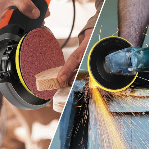 4 Inch Angle Grinder Sanding Discs Kit With Cushion Pads And Backing Pad, polishing wood and metal with drill adapter