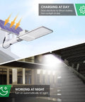 500W Solar Parking Lot Lights Outdoor Flood Lighting 18000LM Dusk to Dawn Remote Control 6000K Cool White High Brightness