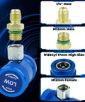 R1234yf Quick Coupler Adapter Kit With High And Low Pressure Fittings for automotive AC systems universal manifold compatibility