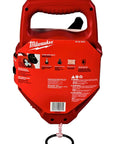 Back view of Extra Bold 150 Ft Large Capacity Chalk Reel With Planetary Gear System, rugged red casing, stable base.