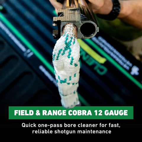 Cobra Bore Cleaner Kit For 12 Gauge Shotguns With Brass Brush Embedded In Cotton Bore Rope Gun Barrel Cleaning Tool For Fouling Lead Buildup And Easy Maintenance
