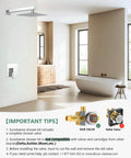 Shower Faucet Set With Valve And 8 Inch Square Shower Head Single Handle Trim Kit With Extra Long 16 Inch Shower Arm Polished Chrome Easy Installation in modern bathroom setting.